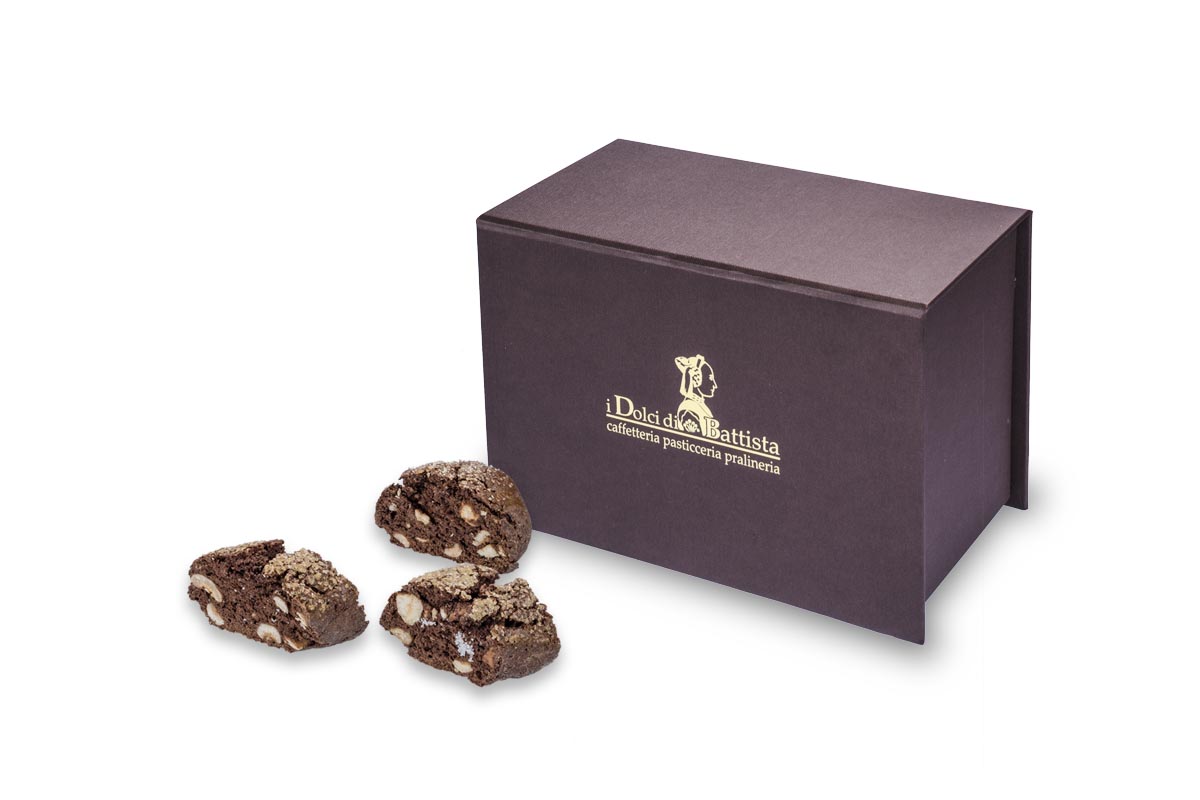 cantucci artigianali cacao e nocciole packaging