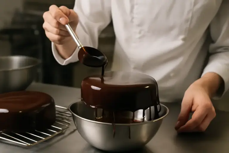 Torte glassate al cioccolato lucido: il momento ideale per applicare la copertura senza difetti