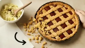Crostata con bordi che scendono in forno: come riposo e spessore aiutano a mantenere la forma
